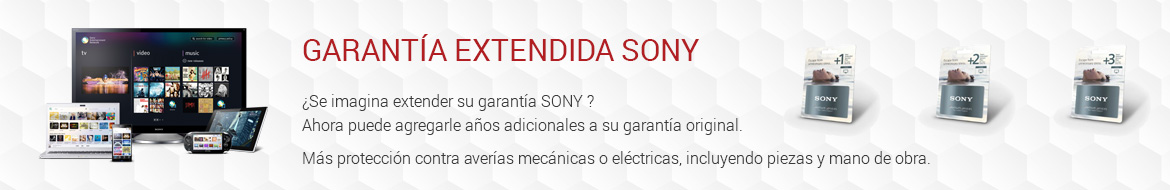 Garantias extendidas sony